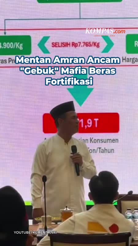 Mentan Amran Ancam "Gebuk" Mafia Beras Fortifikasi