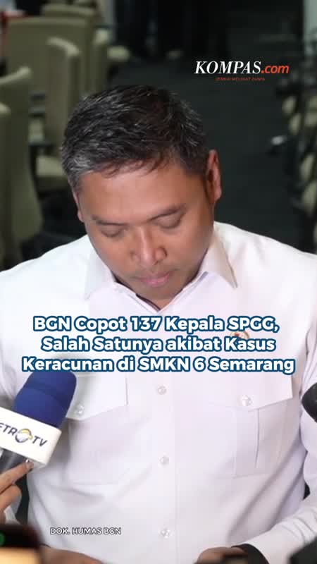 BGN Copot 137 Kepala SPGG, Salah Satunya Akibat Kasus Keracunan Di SMKN 6 Semarang