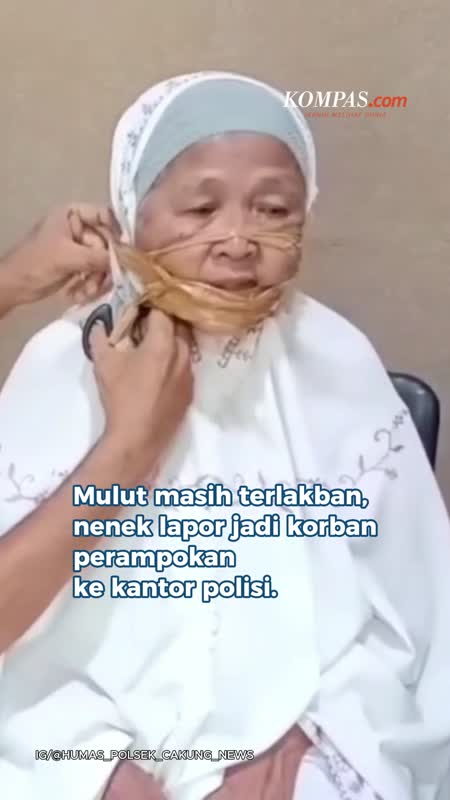 Mulut Masih Terlakban, Nenek Korban Perampokan Lapor ke Kantor Polisi