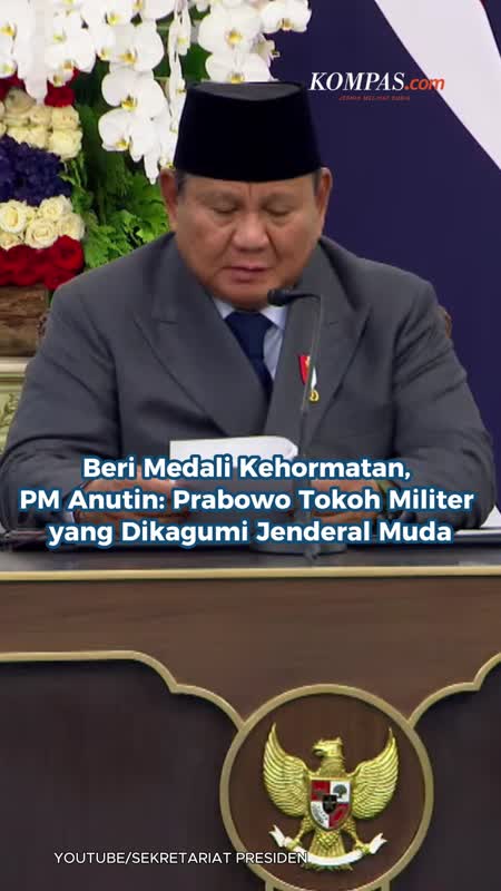 Beri Medali Kehormatan, PM Anutin: Prabowo Tokoh Militer Yang Dikagumi Jenderal Muda