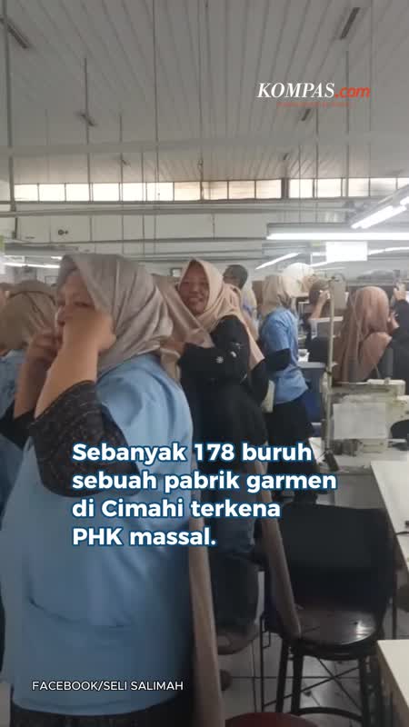 Tangisan Buruh Garmen Cimahi Saat PHK Massal, 178 Orang Kehilangan Pekerjaan