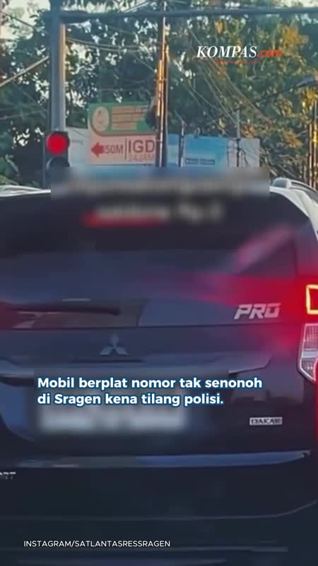 Gunakan Pelat Nomor Tak Senonoh, Mobil Di Sragen Kena Tilang Polisi