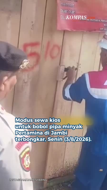 Sewa Kios Di Jambi, Ternyata Untuk Bobol Pipa Minyak Pertamina