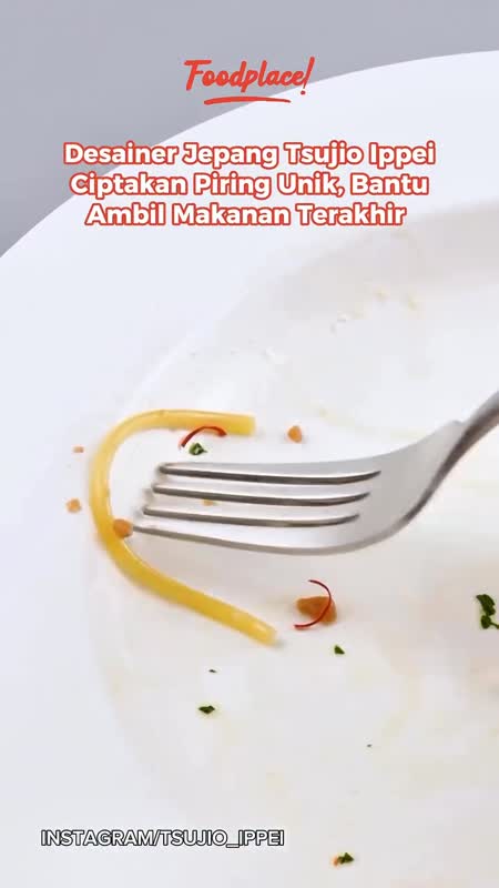 Desainer Jepang Tsujio Ippei Ciptakan Piring Unik, Bantu Ambil Makanan Terakhir