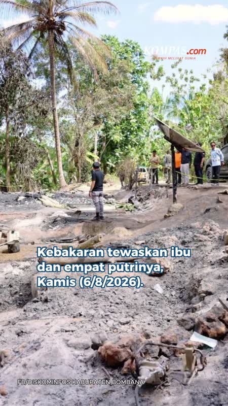 Peluk Anak, Ibu Tewas bersama 4 Putri Saat Kebakaran di Bombana