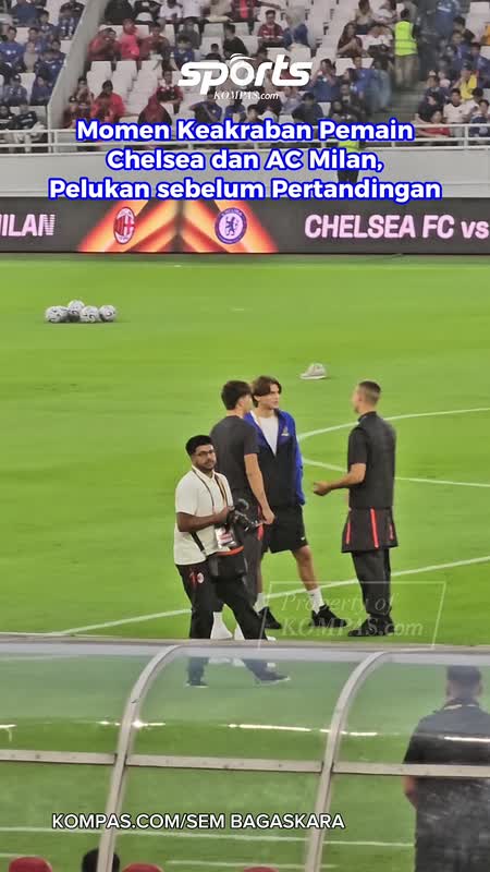 Momen Keakraban Pemain Chelsea dan AC Milan, Pelukan sebelum Pertandingan