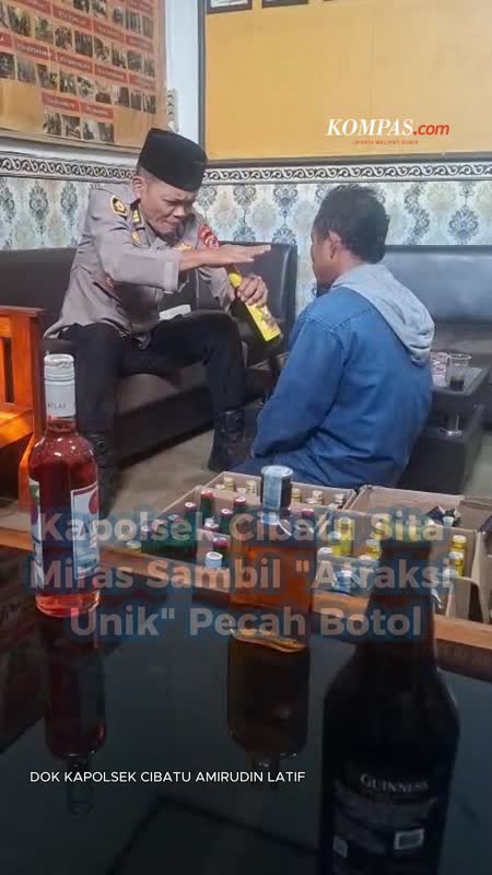 Kapolsek Cibatu Sita Miras Sambil "Atraksi Unik" Pecah Botol