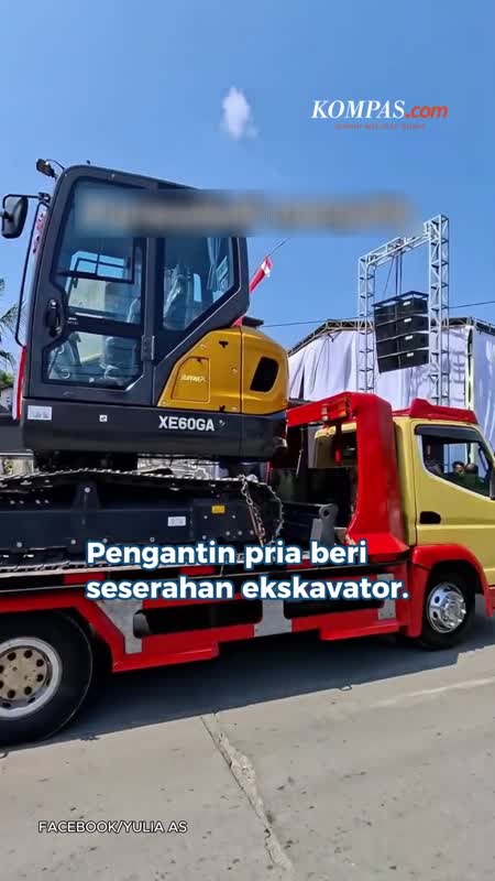 Pernikahan "Sultan" di Grobogan, Beri Seserahan Ekskavator, 2 Mobil, hingga Motor