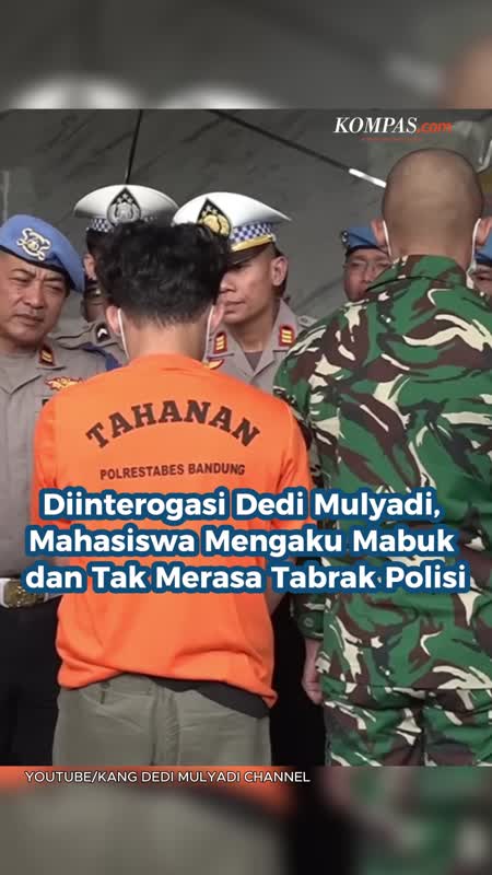 Diinterogasi Dedi Mulyadi, Mahasiswa Mengaku Mabuk Dan Tak Merasa Tabrak Polisi