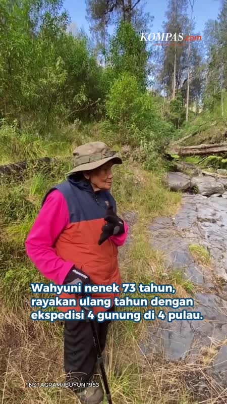 Rayakan Ultah Ke-73, Nenek Asal Pekalongan Mendaki 4 Gunung di 4 Pulau