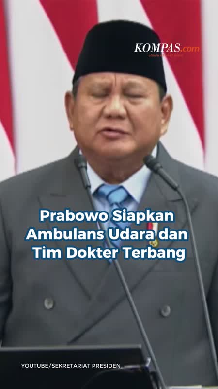 Prabowo Siapkan Ambulans Udara dan Tim Dokter Terbang