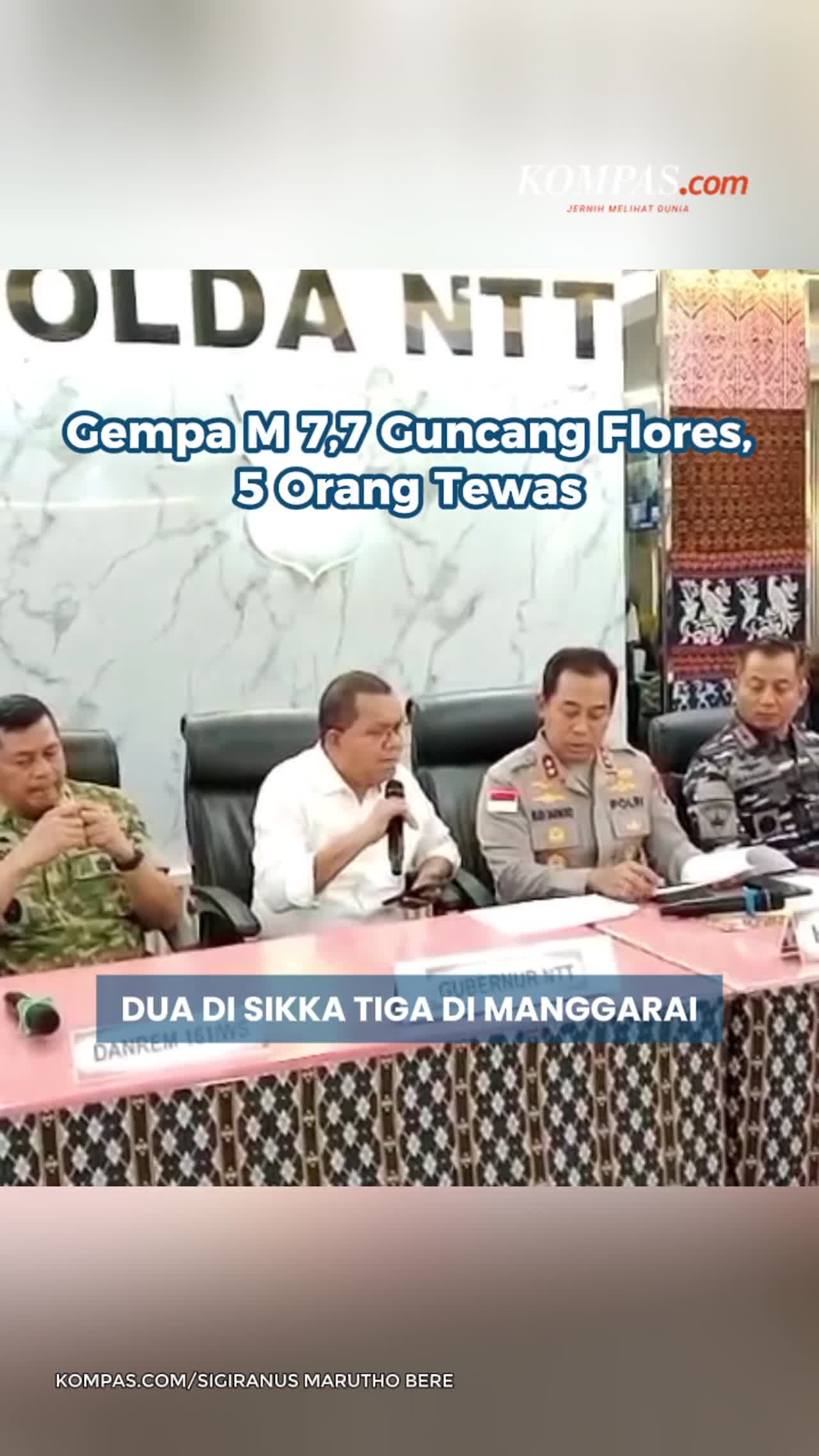 Gempa M 7,7 Guncang Flores, 5 Orang Tewas