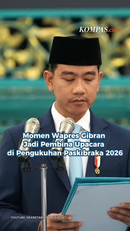 Momen Wapres Gibran Jadi Pembina Upacara Di Pengukuhan Paskibraka 2026