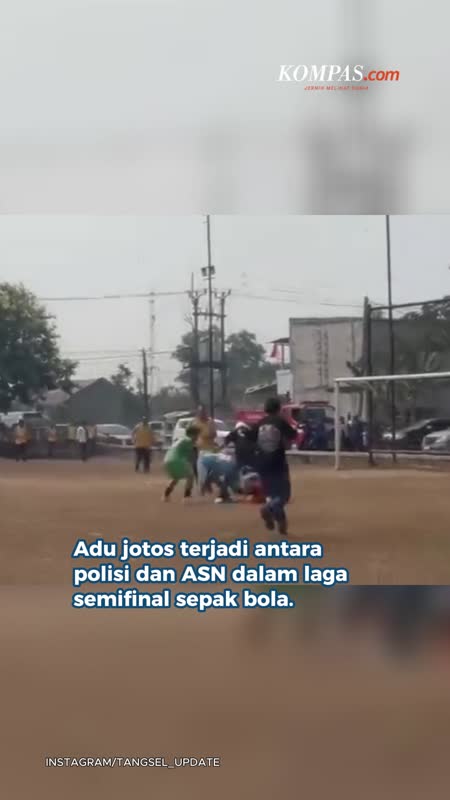 Viral Polisi dan ASN Adu Jotos di Laga Sepak Bola POR Kabupaten Tangerang