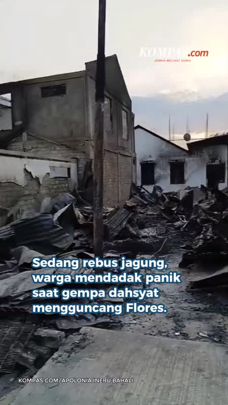 Rebus Jagung Saat Gempa M 7,7, 4 Rumah Di Reo Hangus Terbakar