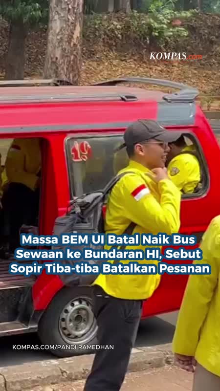 Massa BEM UI Batal Naik Bus Sewaan Ke Bundaran HI, Sebut Sopir Tiba-tiba Batalkan Pesanan