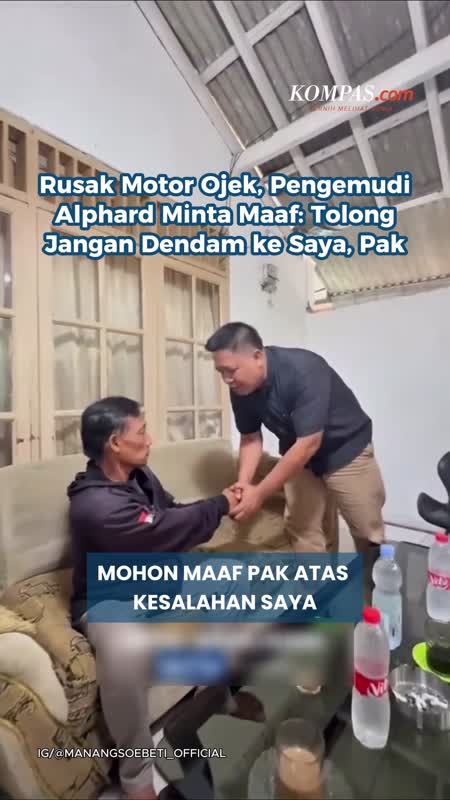 Rusak Motor Ojek, Pengemudi Alphard Minta Maaf: Tolong Jangan Dendam Ke Saya, Pak