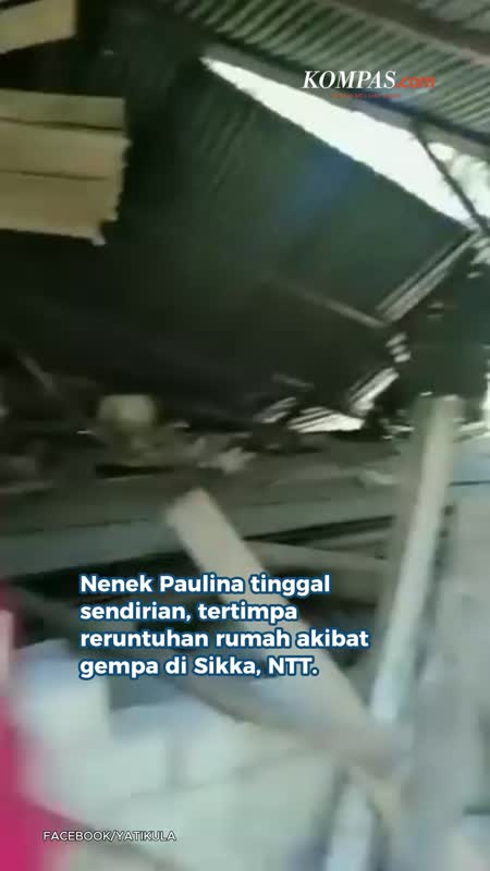 Sebatang Kara, Nenek Paulina Selamat Setelah 4 Hari Tertimpa Reruntuhan Akibat Gempa NTT
