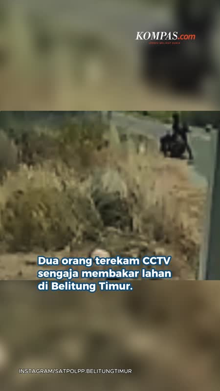 Terekam, 2 Orang Sengaja Bakar Lahan di Belitung Timur