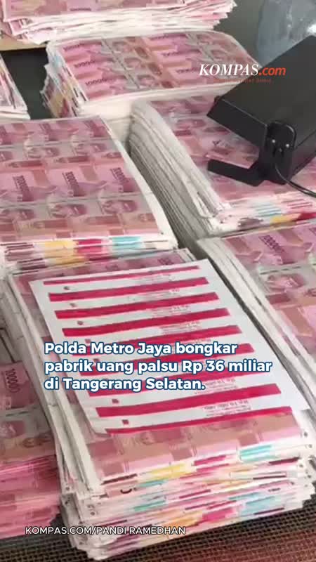 Polisi Bongkar Sindikat Uang Palsu Rp  36 Miliar di Tangerang Selatan