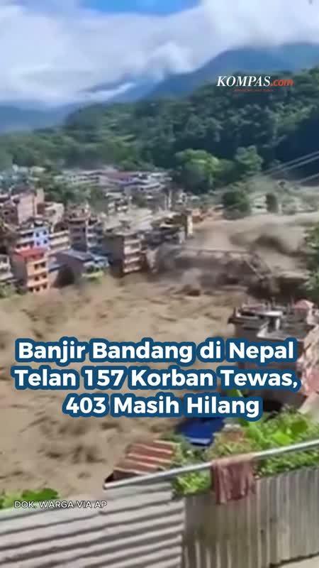 Banjir Bandang di Nepal Telan 157 Korban Tewas, 403 Masih Hilang