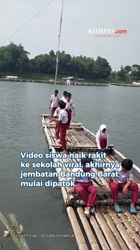 Video Siswa Naik Rakit Viral, Jembatan Di Cililin Mulai Dipatok