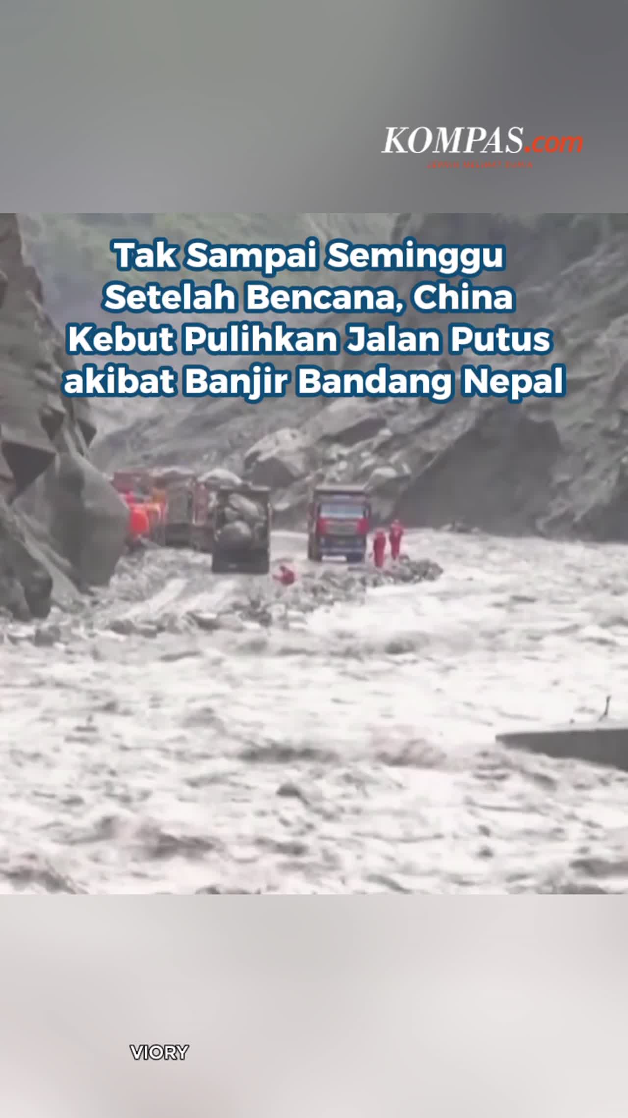 Tak Sampai Seminggu Setelah Bencana, China Kebut Pulihkan Jalan Putus Akibat Banjir Bandang Nepal