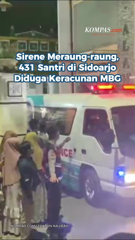 Sirene Meraung-raung, 431 Santri Di Sidoarjo Diduga Keracunan Usai Makan MBG