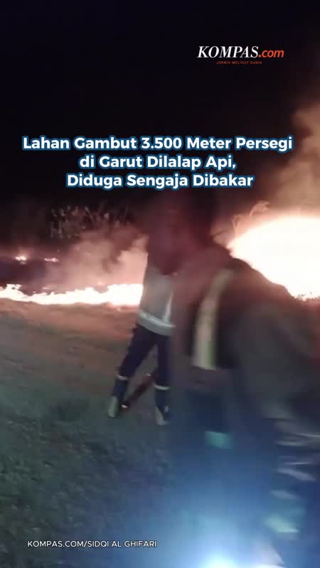 Lahan Gambut di Garut Pun Dilalap Api, Diduga Sengaja Dibakar