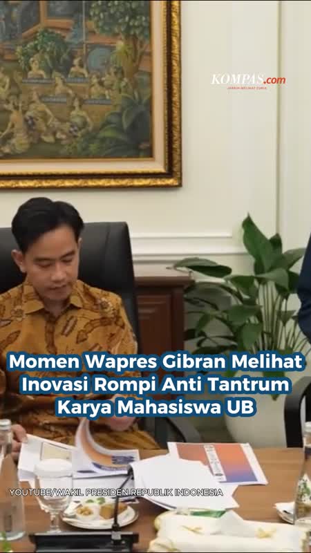 Momen Wapres Gibran Melihat Inovasi Rompi Anti Tantrum Karya Mahasiswa UB