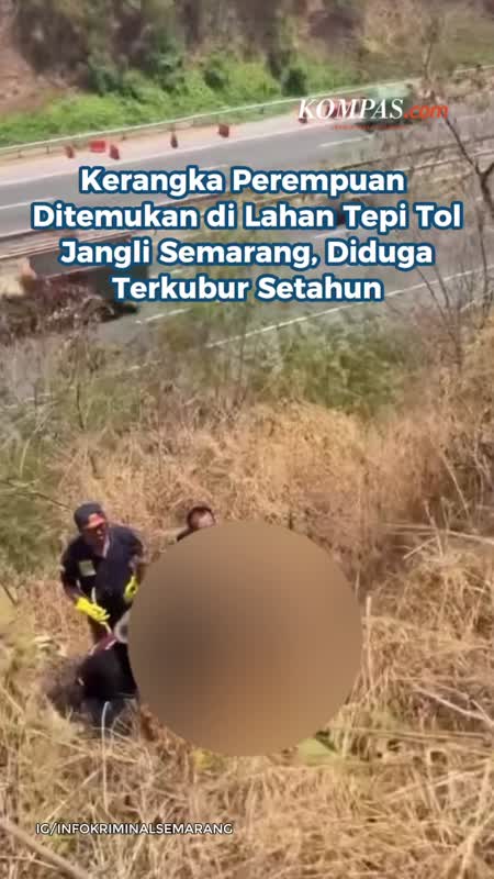 Kerangka Perempuan Ditemukan Di Lahan Tepi Tol Jangli Semarang, Diduga Terkubur Setahun