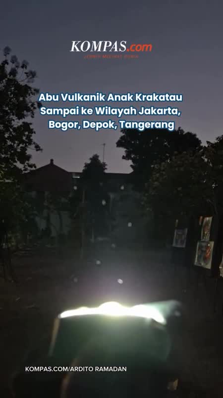 Abu Vulkanik Anak Krakatau Sampai Wilayah Jakarta, Bogor, Depok, Tangerang