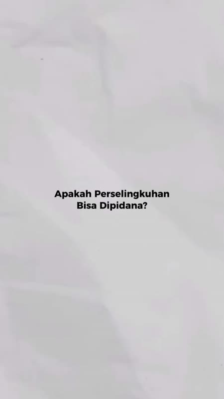 Bisakah Perselingkuhan Dipidana?