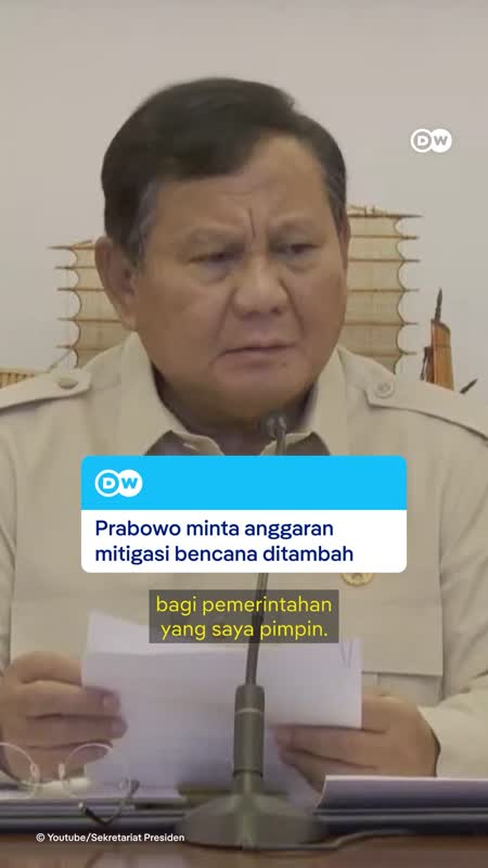Prabowo Minta Anggaran Mitigasi Bencana Ditambah