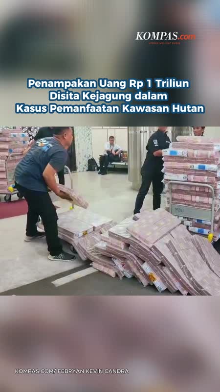 Penampakan Uang Rp 1 Triliun Disita Kejagung dalam Kasus Pemanfaatan Kawasan Hutan