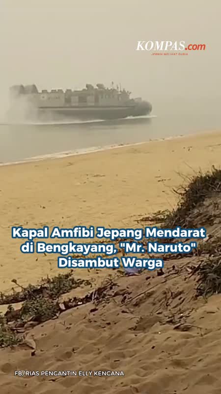 Kapal Amfibi Jepang Mendarat di Bengkayang, "Mr. Naruto" Disambut Warga