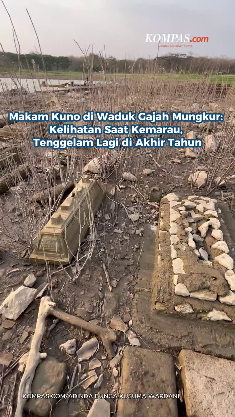 Makam Kuno di Waduk Gajah Mungkur: Kelihatan Saat Kemarau, Tenggelam Lagi di Akhir Tahun