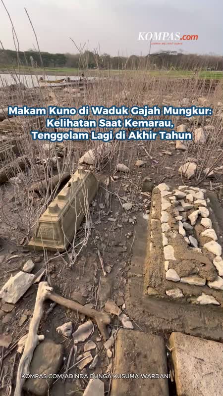 Makam Kuno di Waduk Gajah Mungkur: Kelihatan Saat Kemarau, Tenggelam Lagi di Akhir Tahun