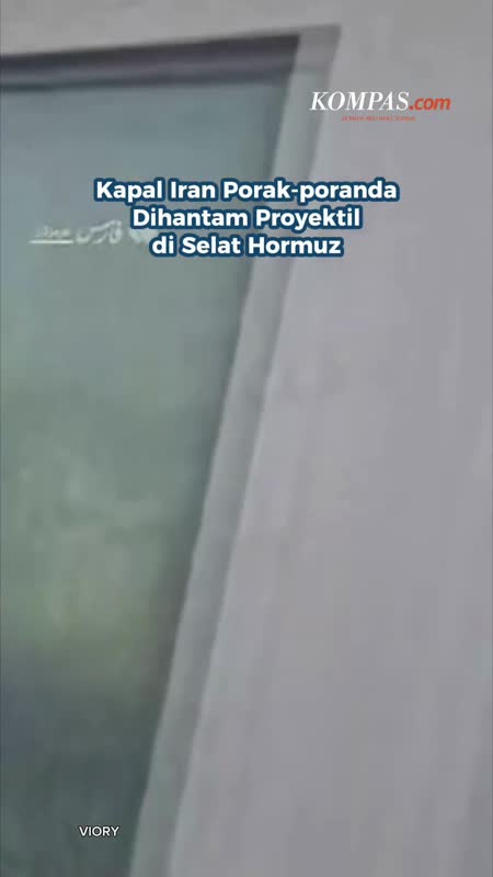 Kapal Iran Porak-poranda Dihantam Proyektil Di Selat Hormuz