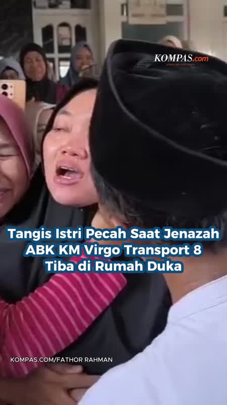 Tangis Istri Pecah Saat Jenazah ABK KM Virgo Transport 8 Tiba di Rumah Duka