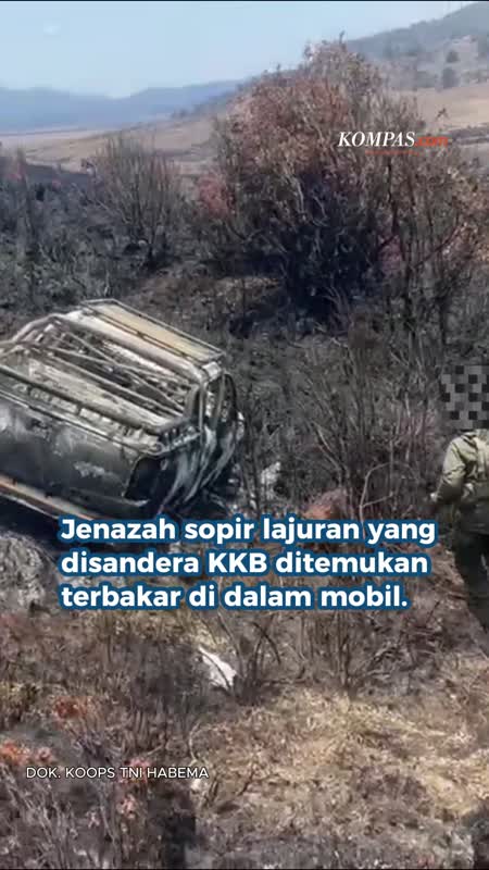 Sopir Lajuran Korban Penyanderaan KKB Ditemukan Terbakar di Mobil