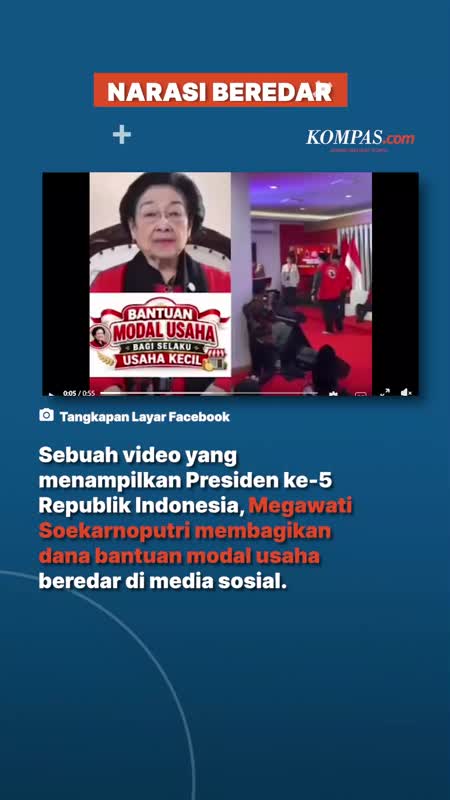 Video Manipulasi Megawati Membagikan Dana Bantuan Modal Usaha