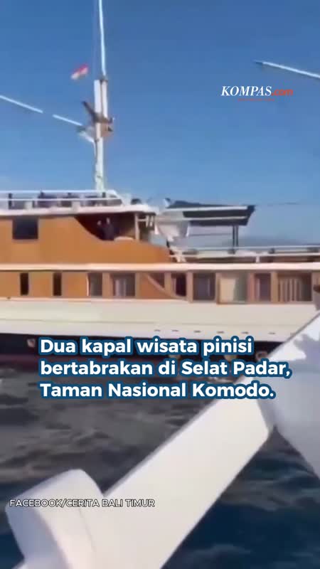 Arus Kencang, 2 Kapal Wisata Tabrakan di Selat Padar