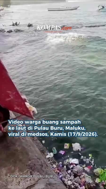 Viral Warga Buang Sampah ke Laut di Pulau Buru, Sebut Tradisi
