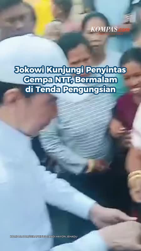 Jokowi Kunjungi Penyintas Gempa NTT, Bermalam Di Tenda Pengungsian