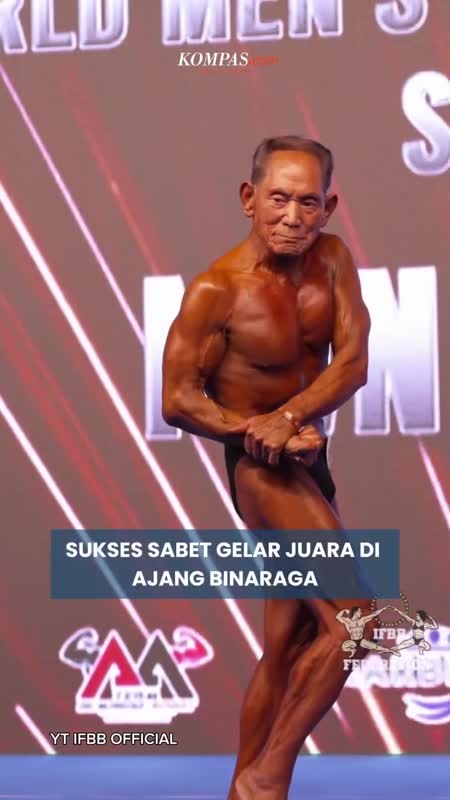 Usia 90 Tahun, Kakek Di Jepang Juara Binaraga