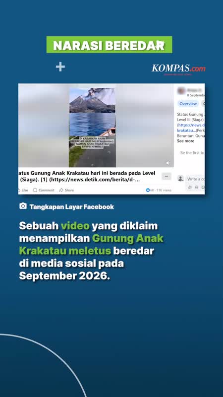 [KLARIFIKASI] Video Erupsi Gunung Anak Krakatau Ini Adalah Rekayasa AI