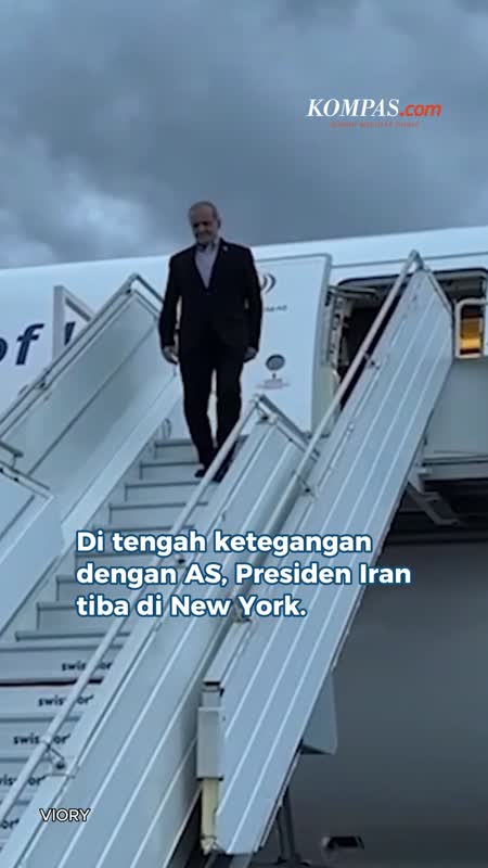 Di Tengah Ketegangan dengan AS, Presiden Iran Tiba di New York Hadiri Sidang Umum PBB