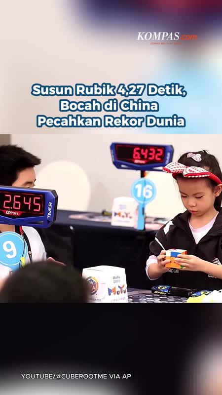 Susun Rubik 4,27 Detik, Bocah Di China Pecahkan Rekor Dunia