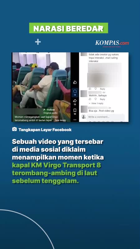 [KLARIFIKASI] Ini Bukan Video KM Virgo Terombang-ambing Di Laut Sebelum Tenggelam
